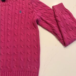 Ralph Lauren Cable Knit Sweater – Berry Pink – Size Medium